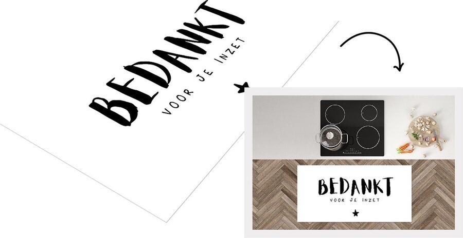 KitchenYeah Keukenloper Loper keuken Quotes Bedankt voor je inzet Spreuken Collega 120x60 cm Keukenloper vinyl