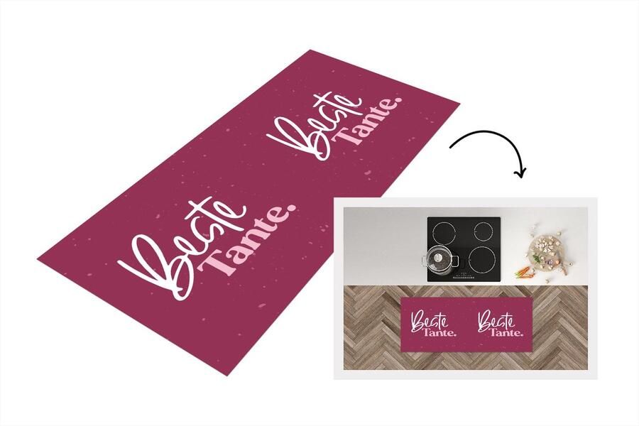 KitchenYeah Keukenloper Loper keuken Quotes 'Beste tante' Spreuken 120x50 cm Keukenloper vinyl