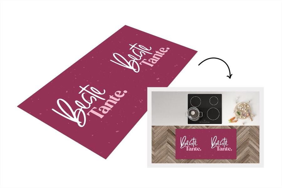 KitchenYeah Keukenloper Loper keuken Quotes 'Beste tante' Spreuken 120x60 cm Keukenloper vinyl