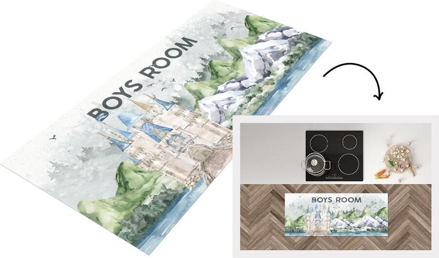 KitchenYeah Keukenloper Loper keuken Quotes Boys room Jongens Spreuken 120x50 cm Keukenloper vinyl