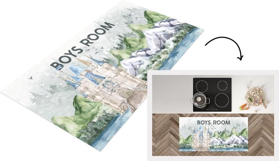 KitchenYeah Keukenloper Loper keuken Quotes Boys room Jongens Spreuken 120x60 cm Keukenloper vinyl