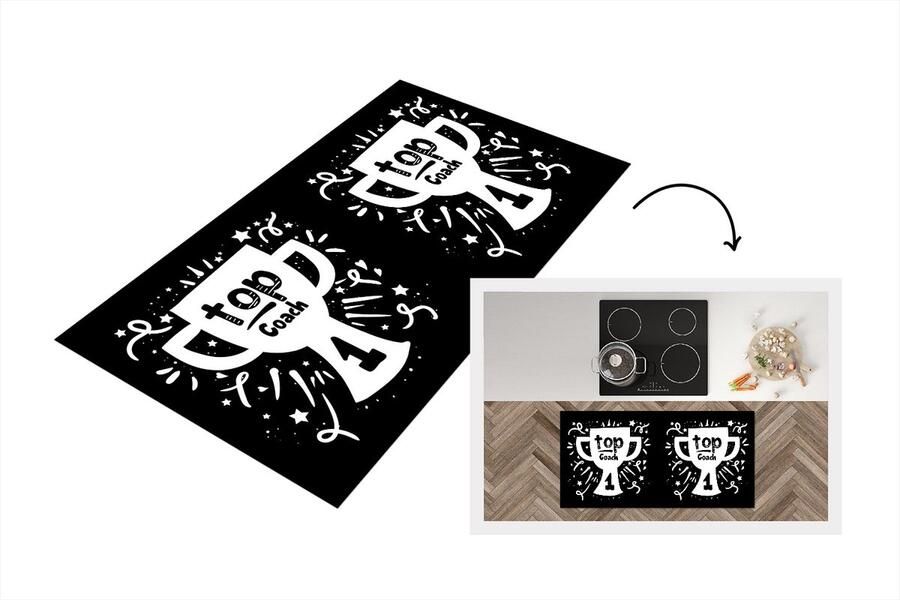 KitchenYeah Keukenloper Loper keuken Quotes Coach Top 120x60 cm Keukenloper vinyl