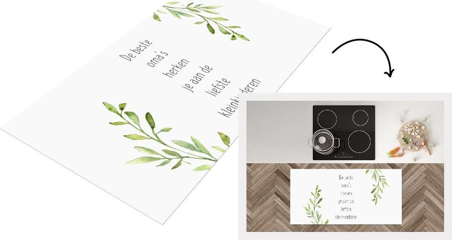 KitchenYeah Keukenloper Loper keuken Quotes De beste oma's herken je aan de liefstekinderen Spreuken Oma 120x60 cm Keukenloper vinyl