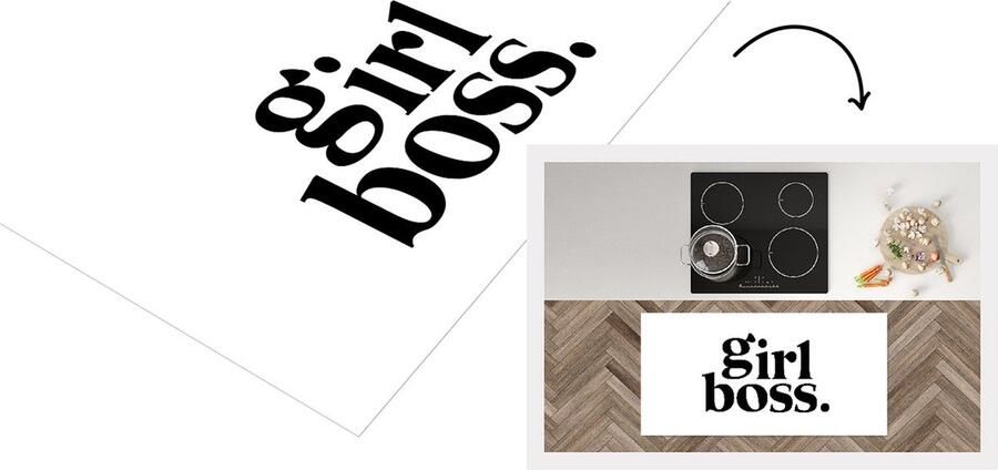 KitchenYeah Keukenloper Loper keuken Quotes Girl boss Spreuken 120x60 cm Keukenloper vinyl