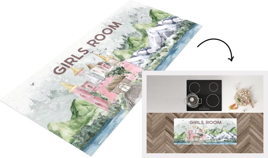 KitchenYeah Keukenloper Loper keuken Quotes Girls room Meisjes Spreuken 120x50 cm Keukenloper vinyl