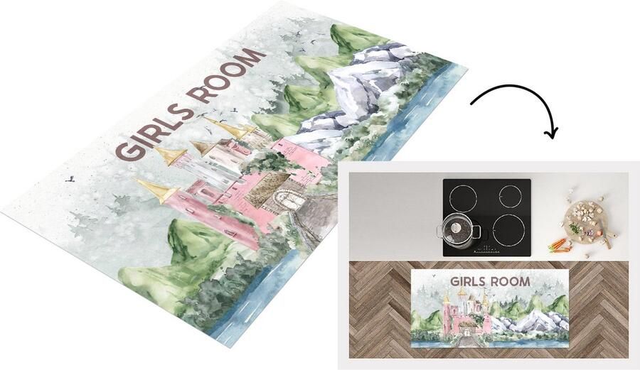 KitchenYeah Keukenloper Loper keuken Quotes Girls room Meisjes Spreuken 120x60 cm Keukenloper vinyl