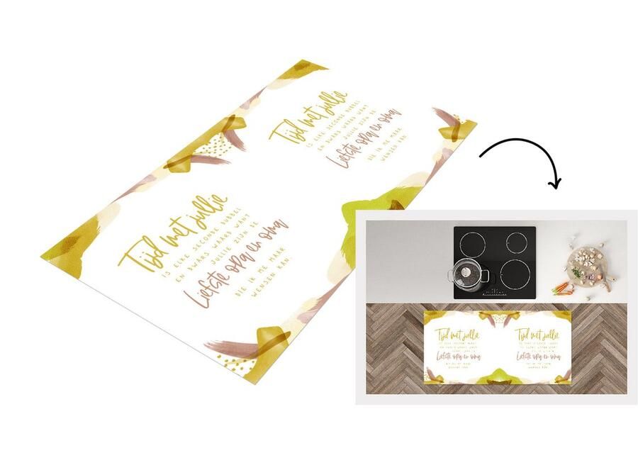 KitchenYeah Keukenloper Loper keuken Quotes Groen 'Tijd met jullie.... liefste opa en oma' Spreuken 120x60 cm Keukenloper vinyl