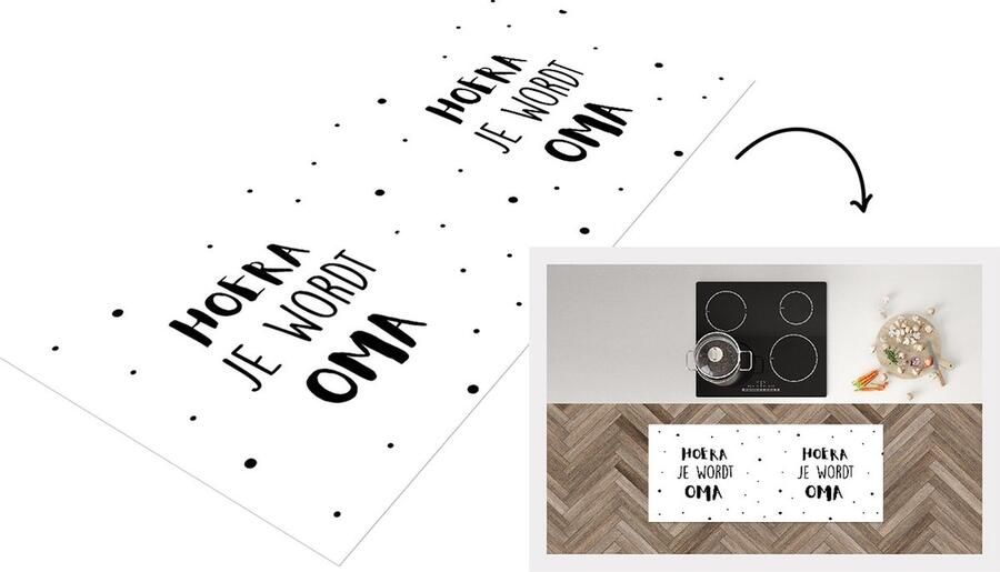 KitchenYeah Keukenloper Loper keuken Quotes 'Hoera je wordt oma' Spreuken 120x50 cm Keukenloper vinyl