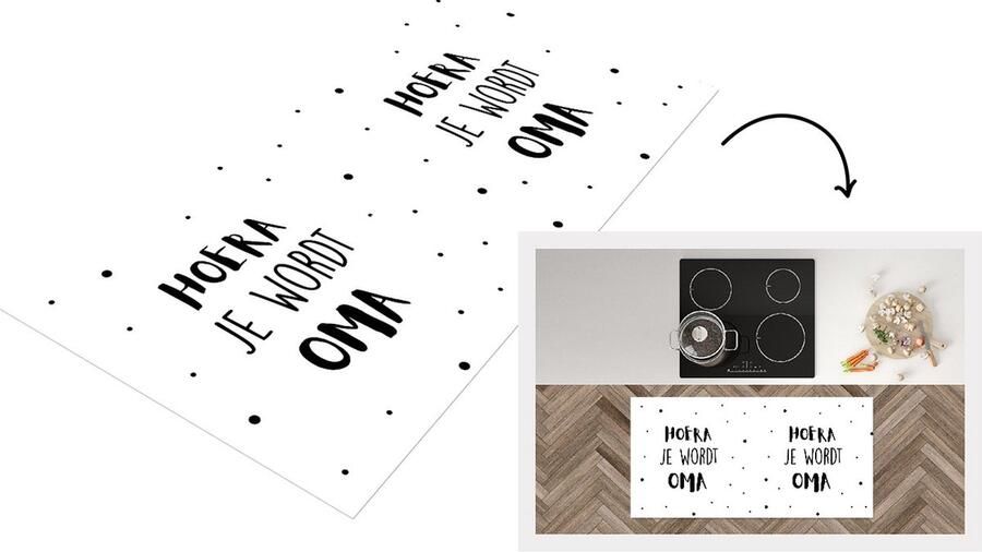 KitchenYeah Keukenloper Loper keuken Quotes 'Hoera je wordt oma' Spreuken 120x60 cm Keukenloper vinyl
