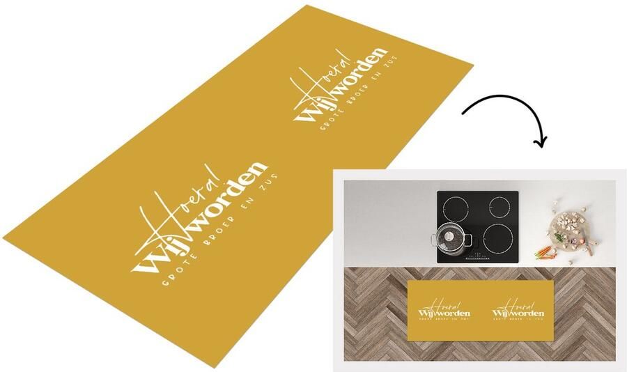 KitchenYeah Keukenloper Loper keuken Quotes Hoera wij worden grote broer en zus Spreuken Broer Zus 120x50 cm Keukenloper vinyl