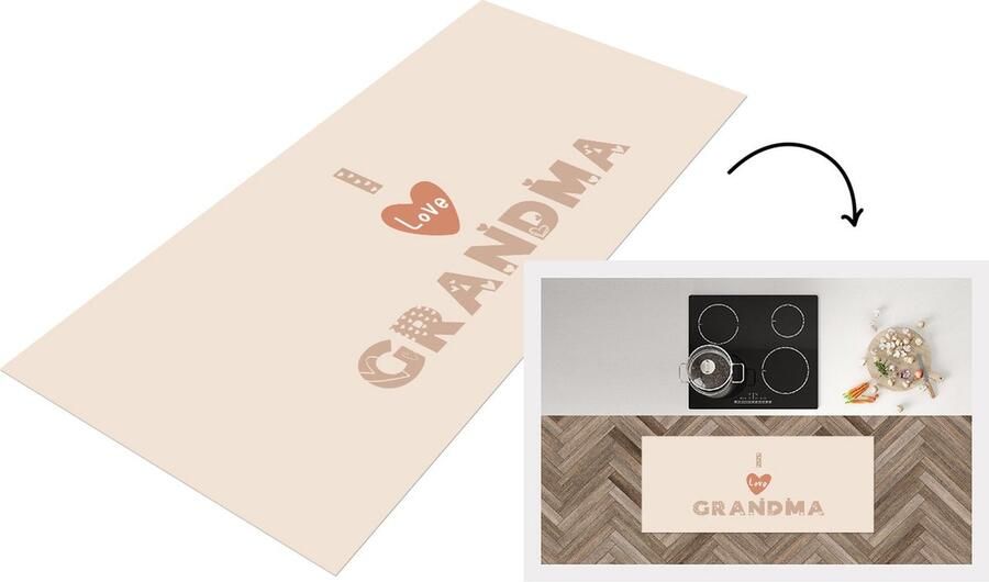 KitchenYeah Keukenloper Loper keuken Quotes I love Grandma Oma Spreuken 120x50 cm Keukenloper vinyl