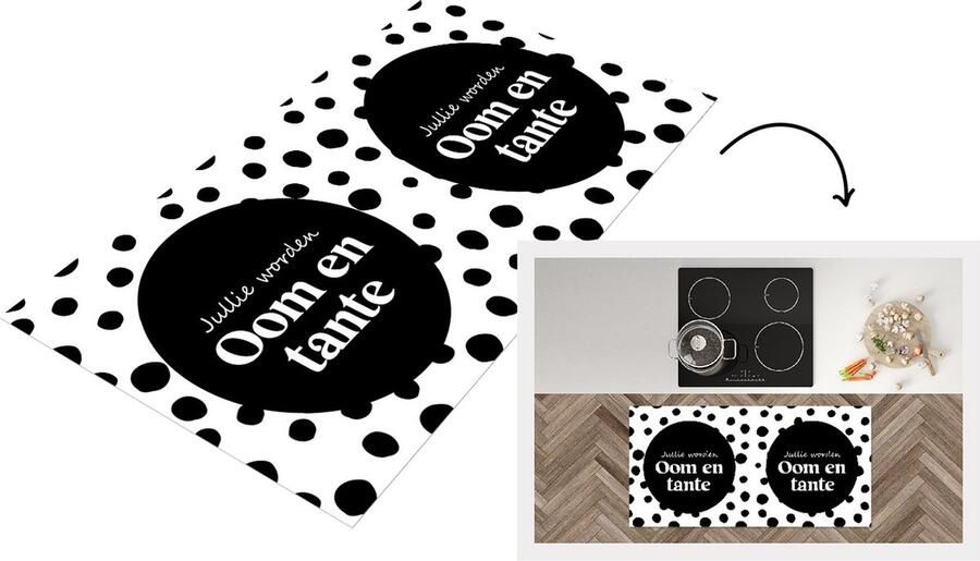 KitchenYeah Keukenloper Loper keuken Quotes 'Jullie worden oom en tante' Spreuken 120x60 cm Keukenloper vinyl