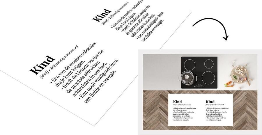 KitchenYeah Keukenloper Loper keuken Quotes Kind Woordenboek Definitie Spreuken Betekenis 120x60 cm Keukenloper vinyl