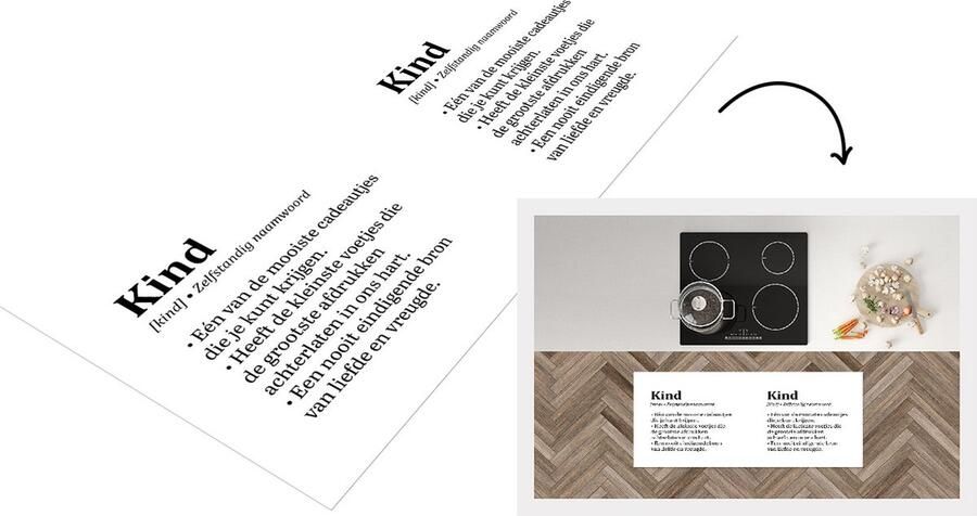 KitchenYeah Keukenloper Loper keuken Quotes Kind Woordenboek Definitie Spreuken Betekenis 120x50 cm Keukenloper vinyl