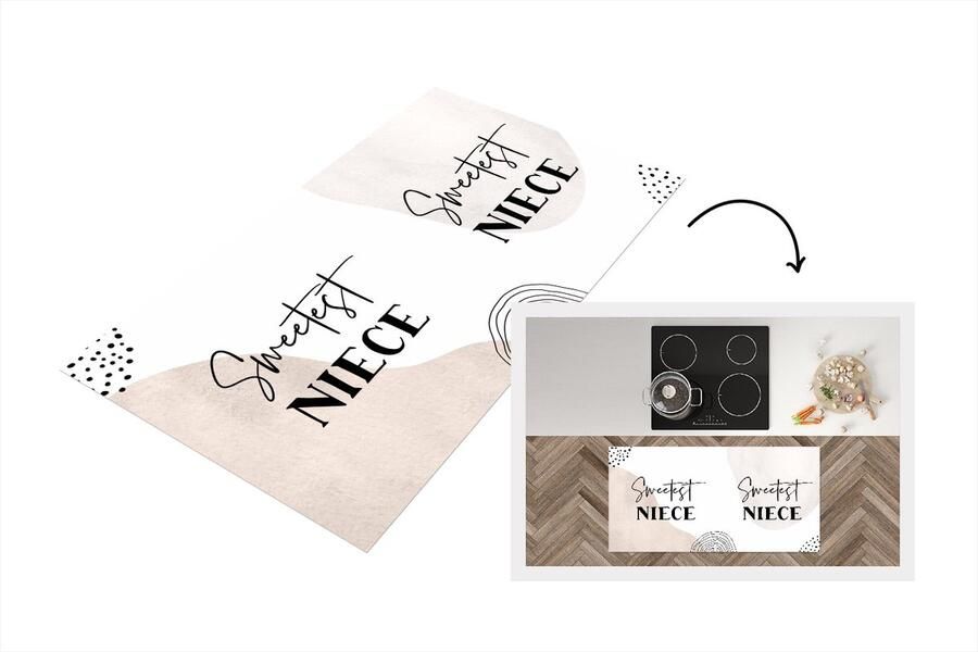 KitchenYeah Keukenloper Loper keuken Quotes Liefde Familie Niece 120x60 cm Keukenloper vinyl