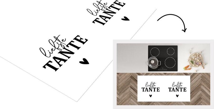 KitchenYeah Keukenloper Loper keuken Quotes 'Liefste tante' Spreuken 120x60 cm Keukenloper vinyl