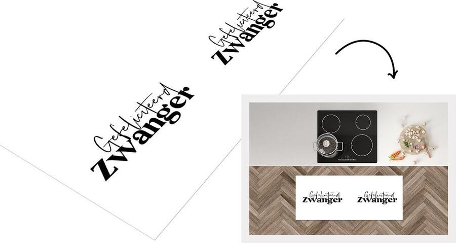 KitchenYeah Keukenloper Loper keuken Quotes Mama Gefeliciteerd zwanger Spreuken 120x50 cm Keukenloper vinyl