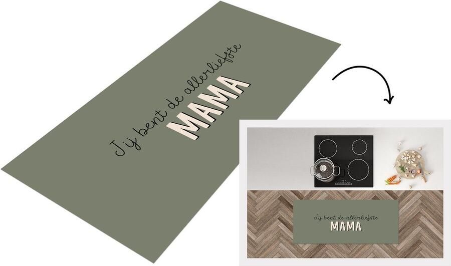KitchenYeah Keukenloper Loper keuken Quotes Mama Jij bent de allerliefste mama Spreuken 120x50 cm Keukenloper vinyl