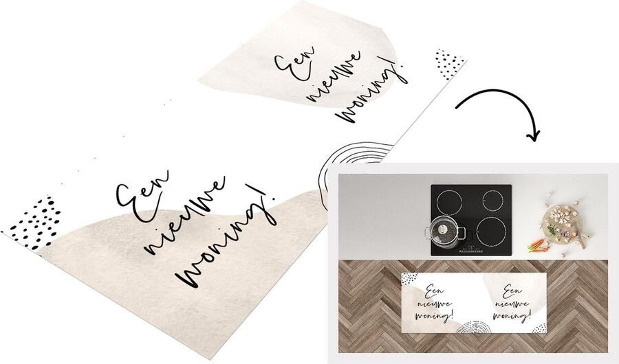 KitchenYeah Keukenloper Loper keuken Quotes Nieuwe woning Verhuizen 120x50 cm Keukenloper vinyl