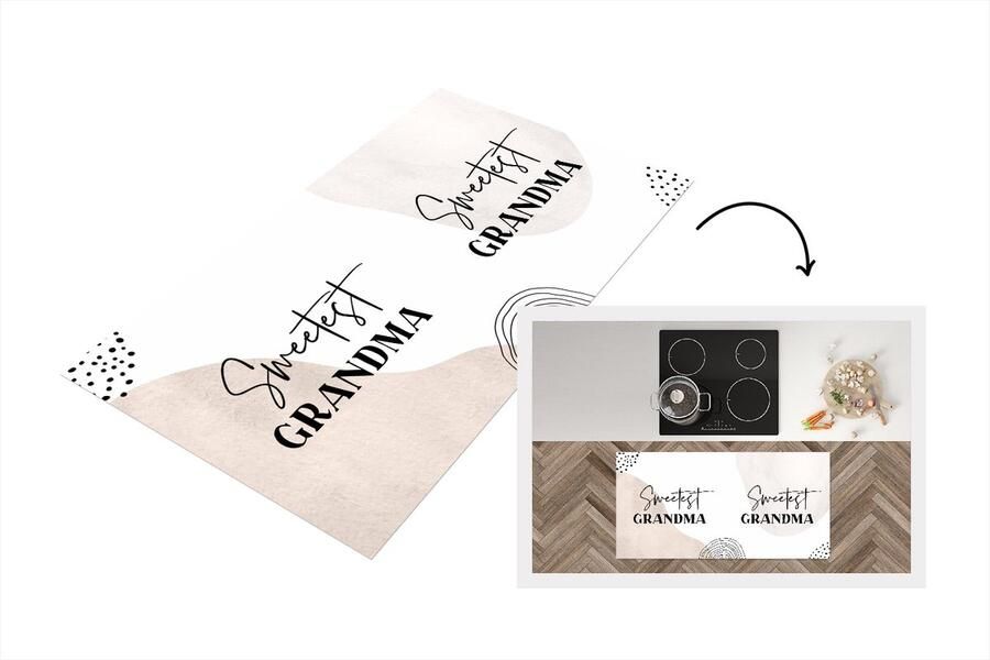 KitchenYeah Keukenloper Loper keuken Quotes Oma Liefde Grandma 120x60 cm Keukenloper vinyl