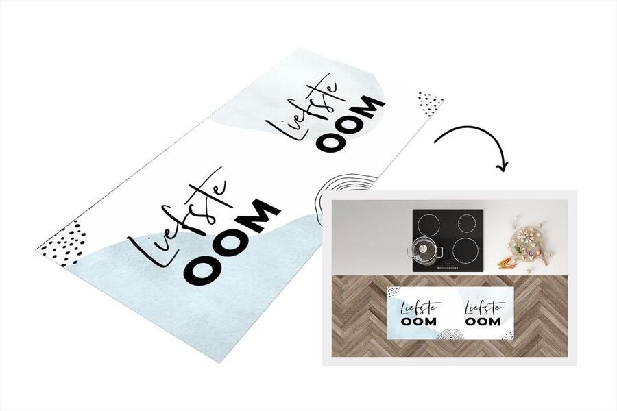 KitchenYeah Keukenloper Loper keuken Quotes Oom Liefde 120x50 cm Keukenloper vinyl