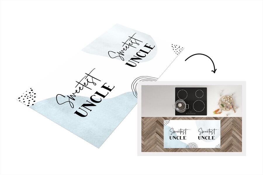 KitchenYeah Keukenloper Loper keuken Quotes Oom Liefde Uncle 120x60 cm Keukenloper vinyl