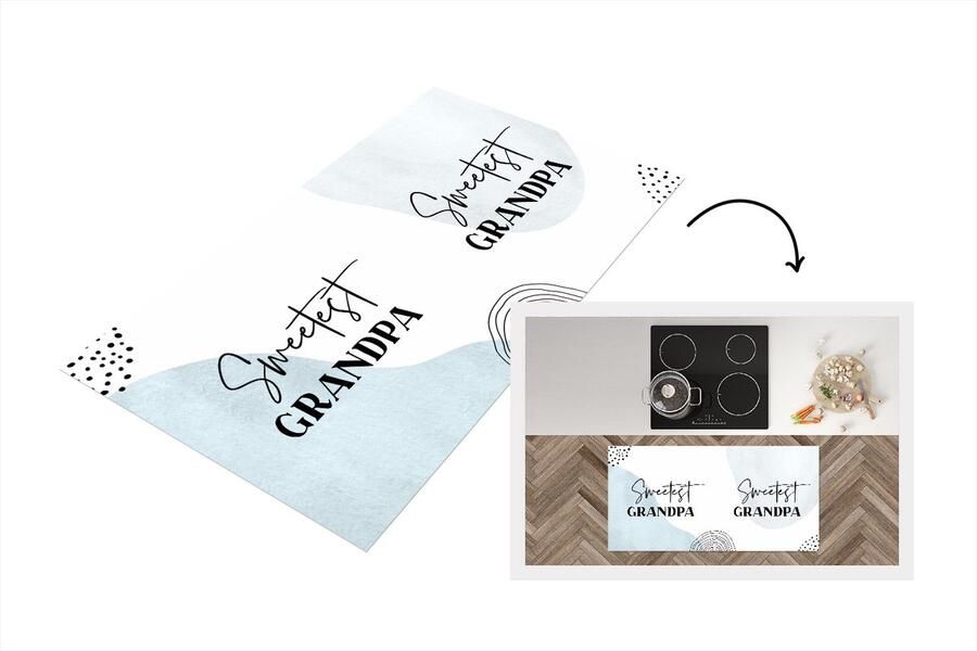 KitchenYeah Keukenloper Loper keuken Quotes Opa Liefde Grandpa 120x60 cm Keukenloper vinyl