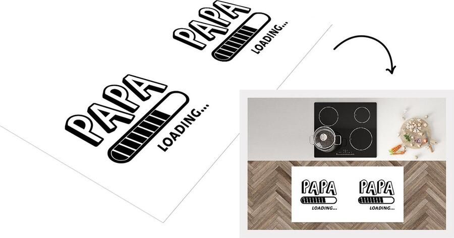 KitchenYeah Keukenloper Loper keuken Quotes Papa loading... Spreuken Papa 120x60 cm Keukenloper vinyl