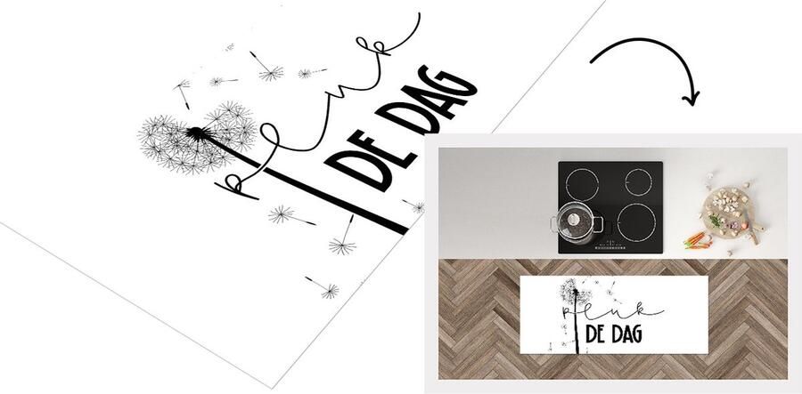 KitchenYeah Keukenloper Loper keuken Quotes Spreuken Carpe diem Pluk de dag 120x50 cm Keukenloper vinyl