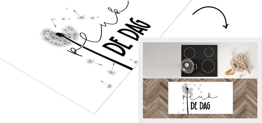 KitchenYeah Keukenloper Loper keuken Quotes Spreuken Carpe diem Pluk de dag 120x60 cm Keukenloper vinyl