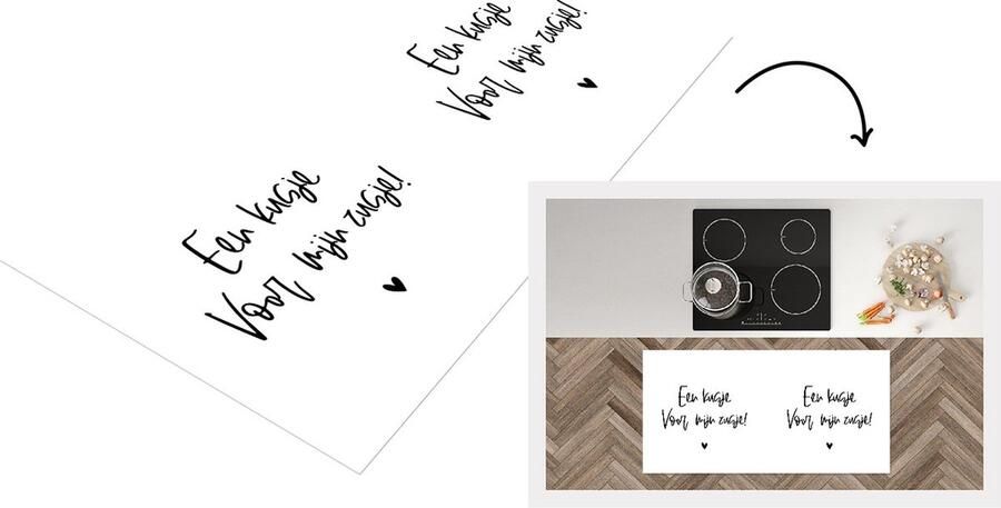 KitchenYeah Keukenloper Loper keuken Quotes Spreuken Een kusje voor mij zusje! Zusje Zus 120x60 cm Keukenloper vinyl