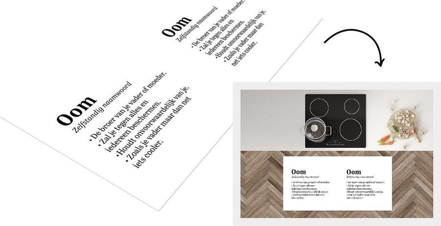 KitchenYeah Keukenloper Loper keuken Quotes Spreuken 'Oom' 120x60 cm Keukenloper vinyl