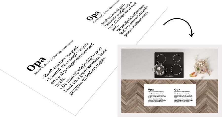 KitchenYeah Keukenloper Loper keuken Quotes Spreuken 'Opa' 120x50 cm Keukenloper vinyl