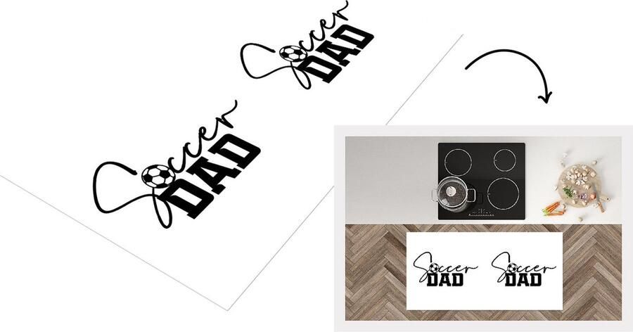 KitchenYeah Keukenloper Loper keuken Quotes Spreuken Soccer dad Voetbalvader Papa 120x60 cm Keukenloper vinyl
