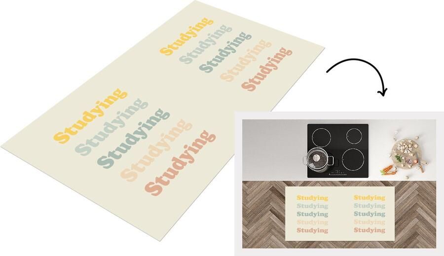 KitchenYeah Keukenloper Loper keuken Quotes Studenleven Leren Studenten 120x60 cm Keukenloper vinyl