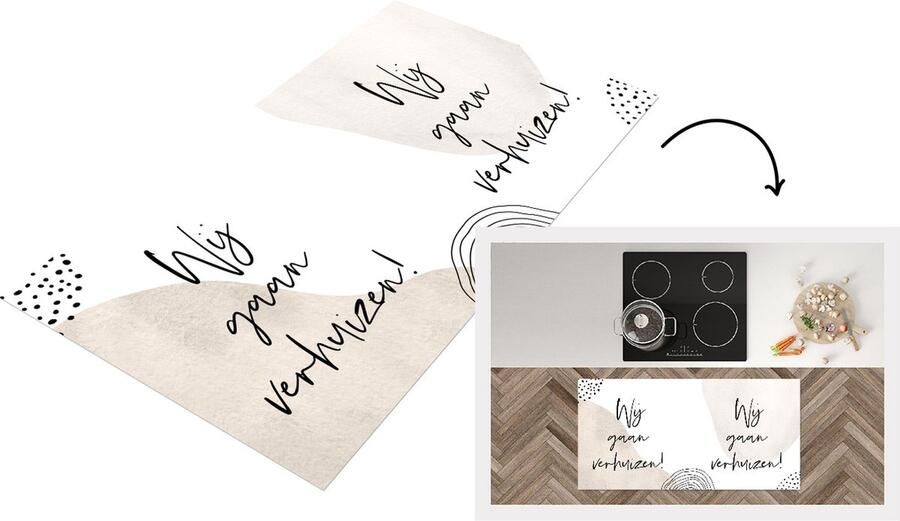 KitchenYeah Keukenloper Loper keuken Quotes Verhuizen Nieuw huis 120x60 cm Keukenloper vinyl