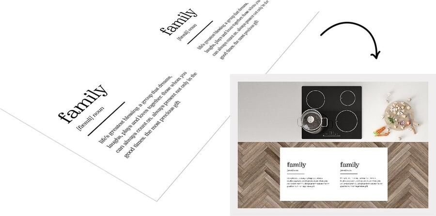 KitchenYeah Keukenloper Loper keuken Quotes Woordenboek Spreuken Familie 120x60 cm Keukenloper vinyl