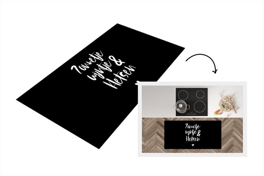 KitchenYeah Keukenloper Loper keuken Quotes Zonnetje wijntje & kletsen Tekst Wijn Zomer 120x60 cm Keukenloper vinyl