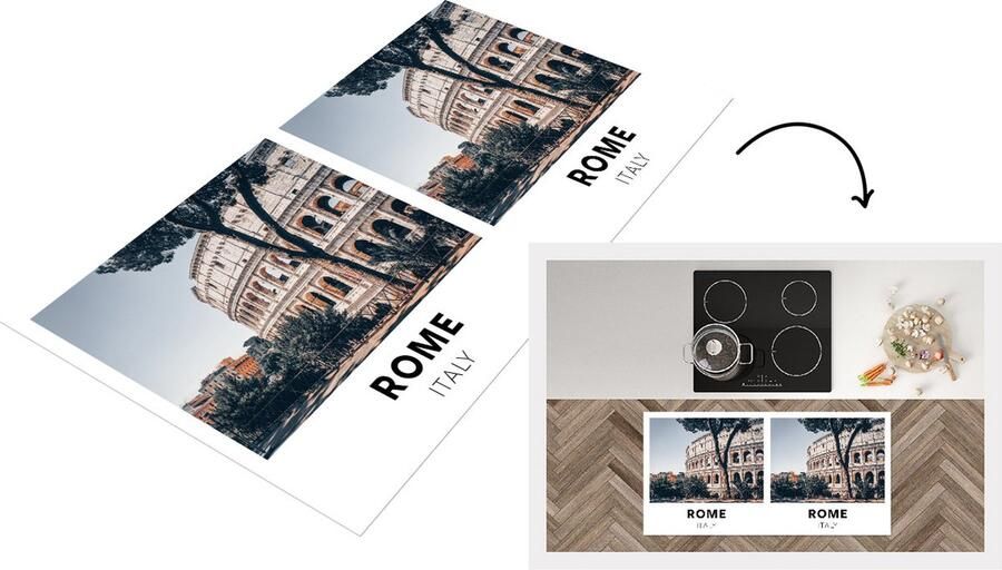 KitchenYeah Keukenloper Loper keuken Rome Italië Architectuur 120x60 cm Keukenloper vinyl