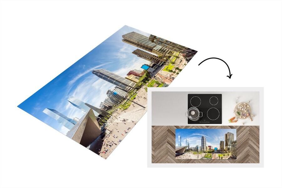 KitchenYeah Keukenloper Loper keuken Rotterdam Centraal Panorama 120x60 cm Keukenloper vinyl