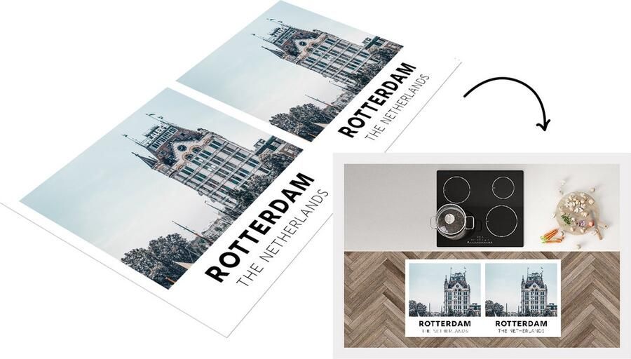 KitchenYeah Keukenloper Loper keuken Rotterdam Nederland Huis 120x60 cm Keukenloper vinyl