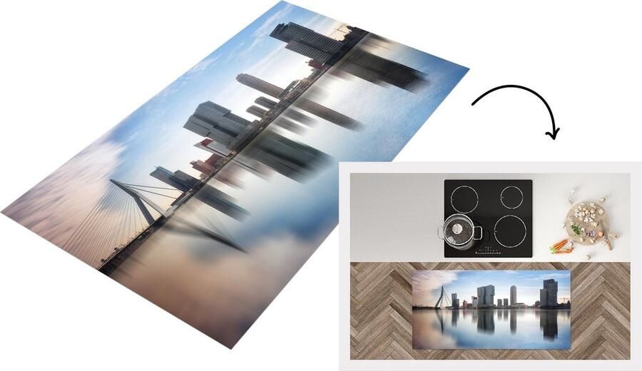 KitchenYeah Keukenloper Loper keuken Rotterdam Water Nederland 120x60 cm Keukenloper vinyl