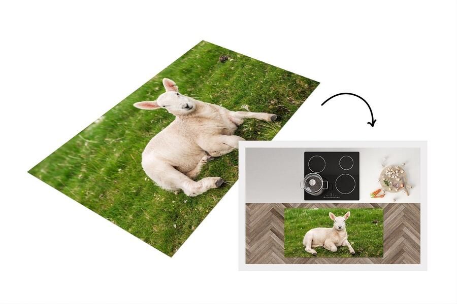KitchenYeah Keukenloper Loper keuken Schaap Dieren Lam 120x60 cm Keukenloper vinyl