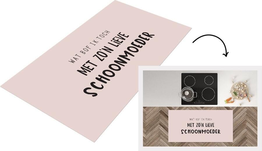 KitchenYeah Keukenloper Loper keuken Schoonmoeder Mama Moederdag Quotes 120x60 cm Keukenloper vinyl