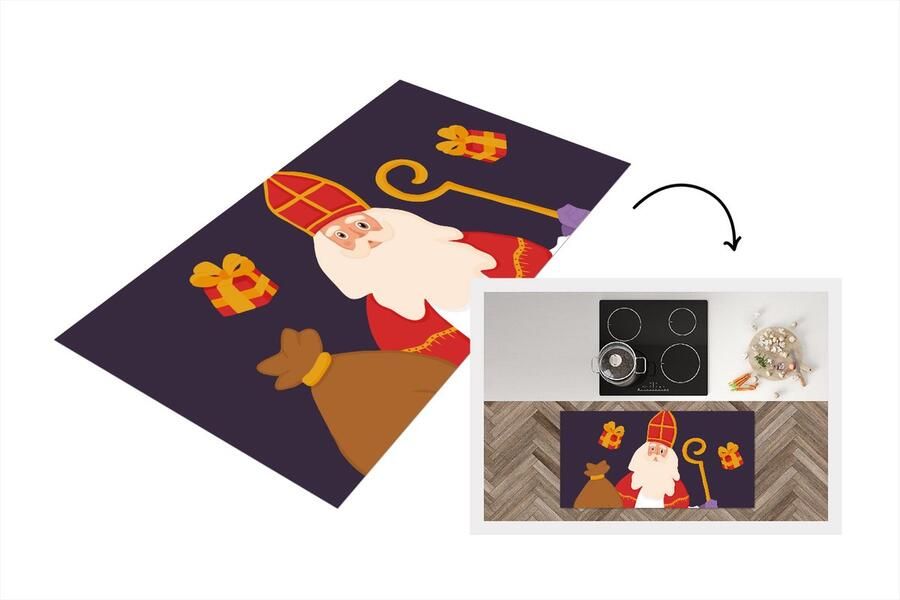 KitchenYeah Keukenloper Loper keuken Sinterklaas Sint Decoratie 120x60 cm Keukenloper vinyl