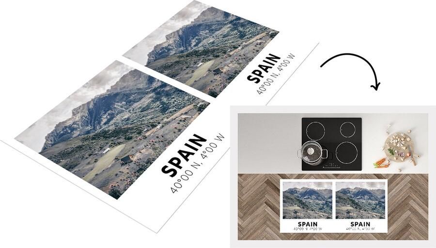 KitchenYeah Keukenloper Loper keuken Spanje Groen Natuur 120x60 cm Keukenloper vinyl