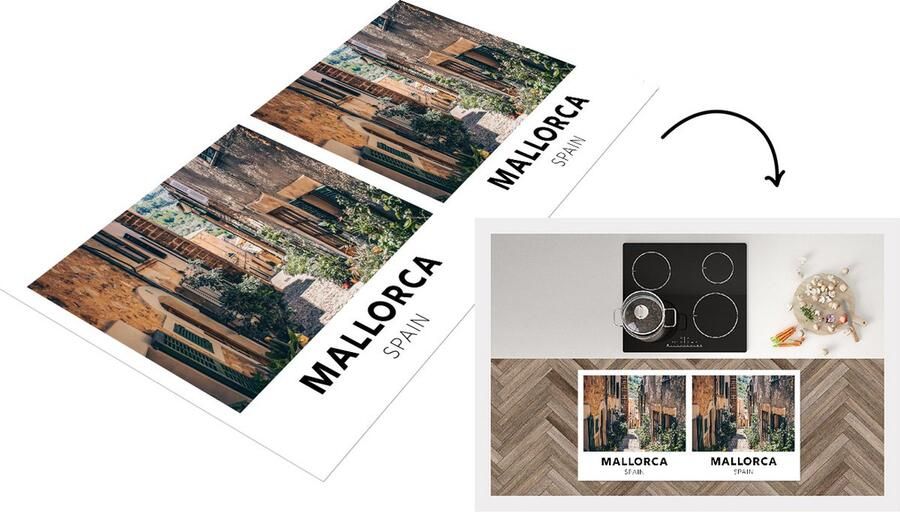 KitchenYeah Keukenloper Loper keuken Spanje Mallorca Weg 120x60 cm Keukenloper vinyl