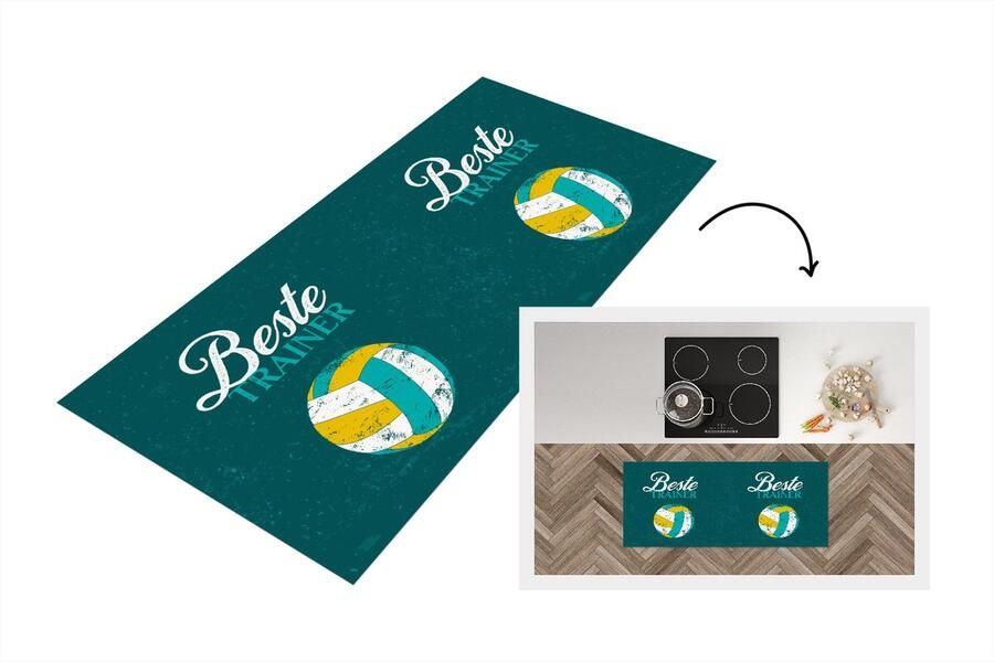 KitchenYeah Keukenloper Loper keuken Spreuk Trainer Quotes 120x50 cm Keukenloper vinyl