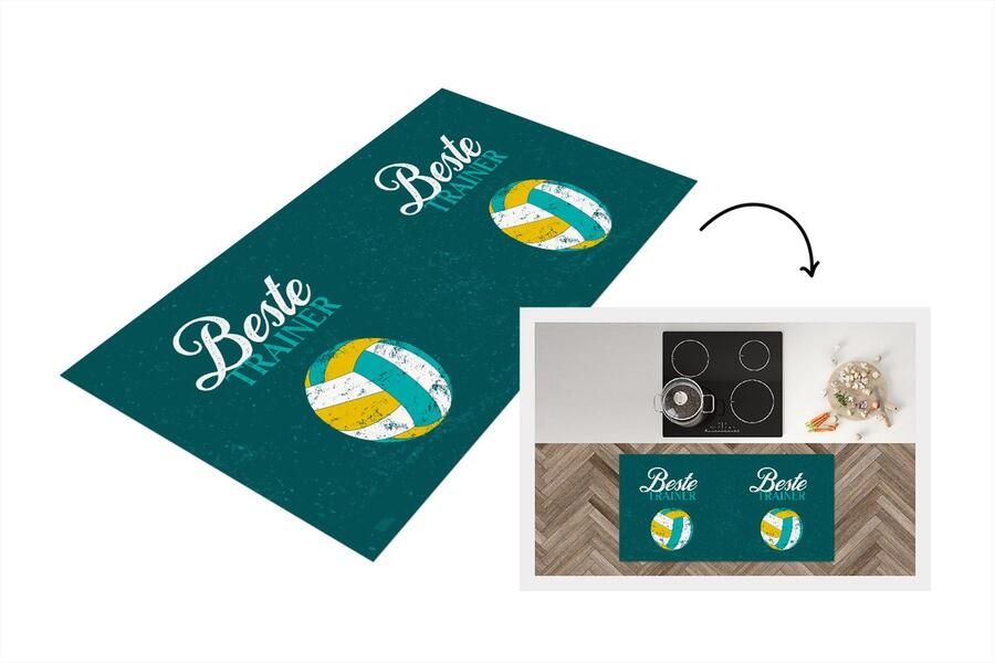 KitchenYeah Keukenloper Loper keuken Spreuk Trainer Quotes 120x60 cm Keukenloper vinyl