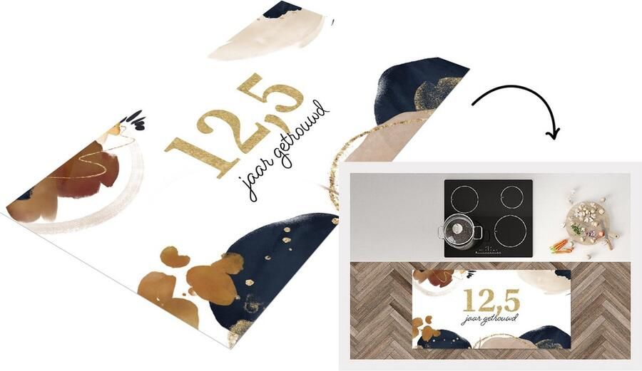 KitchenYeah Keukenloper Loper keuken Spreuken 12 5 jaar getrouwd Quotes Trouwen 120x60 cm Keukenloper vinyl